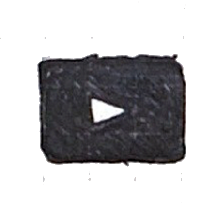 a black square with a white play button on it